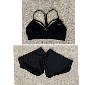 Bikini top + 2 Bottoms, Black NWOT, All 3 Pieces Speedo & Old Navy